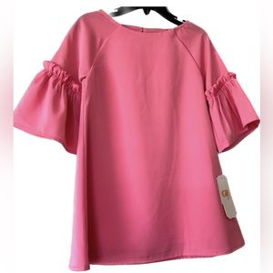 GB GIRLS VINTAGE STYLE BELL SLEEVE SPRING / EASTER DRESS , size 3 ,Salmon / Pink